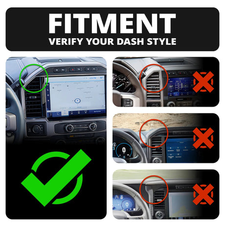 2022 Ford Super Duty (Compatible With 12” Screen ONLY) Tackform Assault Track Picatinny Dash Bracket With Dual MagSafe Phone Mounts - Xtrusion Overland