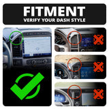 2022 Ford Super Duty (Compatible With 12” Screen ONLY) Tackform Assault Track Picatinny Dash Bracket With MagSafe Charging Phone Mount - Xtrusion Overland
