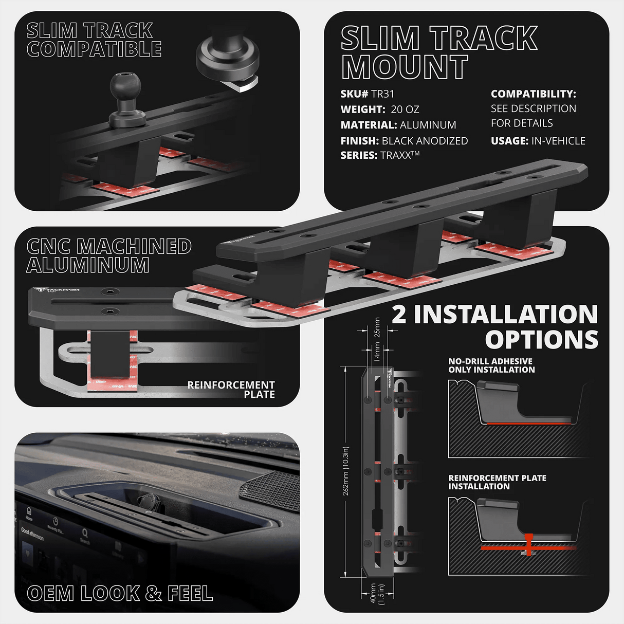 2022+ Toyota Tundra & 2023+ Toyota Sequoia Tackform Slim Track - Xtrusion Overland