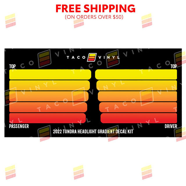 2022+ Tundra Grille Rib Decal - Xtrusion Overland
