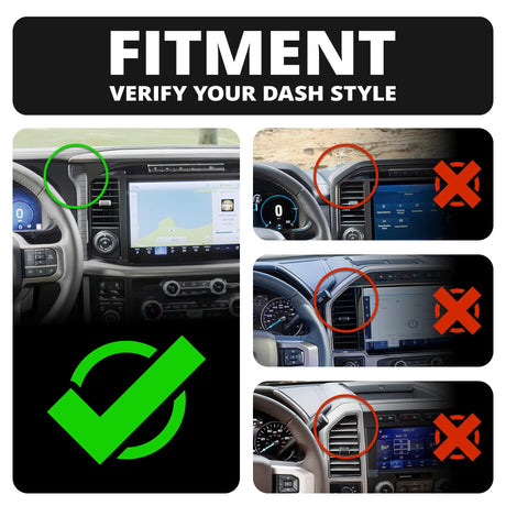 2024+ Ford F-150 (See Compatibility Info For Specific Year/Trim Fitment Details) Tackform Slim Track Dash Bracket - Xtrusion Overland