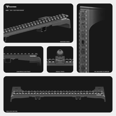 2024+ Ford Ranger Tackform Assault Track Picatinny Dash Bracket - Xtrusion Overland