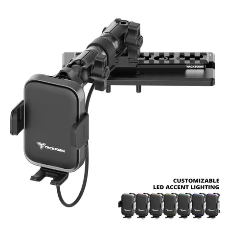 2024+ Jeep Wrangler JL & Gladiator (Not Compatible With 4xe) Tackform Assault Track Picatinny Dash Bracket With Wireless Charging Phone Mount | Driver Side - Xtrusion Overland