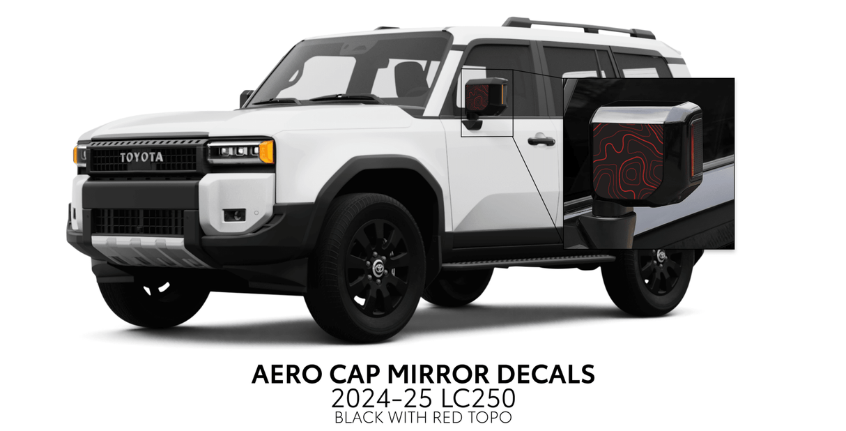 2024+ Land Cruiser 250 Aero Cap Mirror Decals - Xtrusion Overland