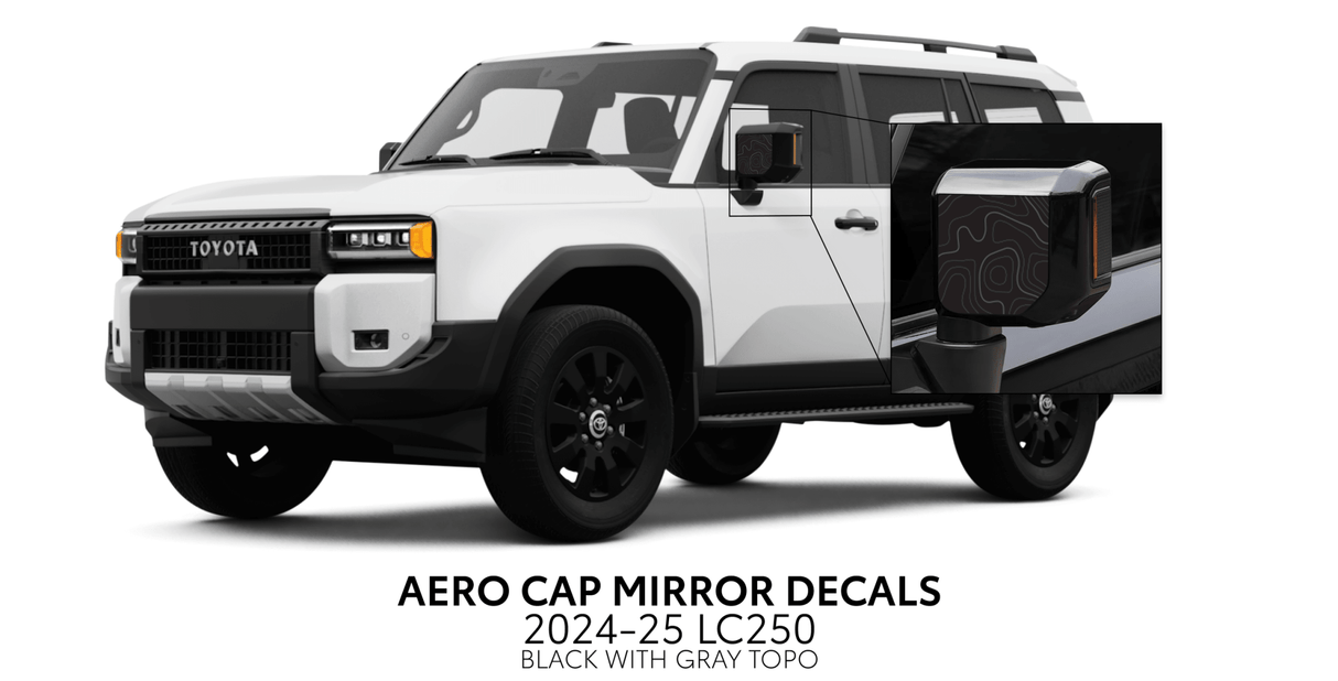 2024+ Land Cruiser 250 Aero Cap Mirror Decals - Xtrusion Overland