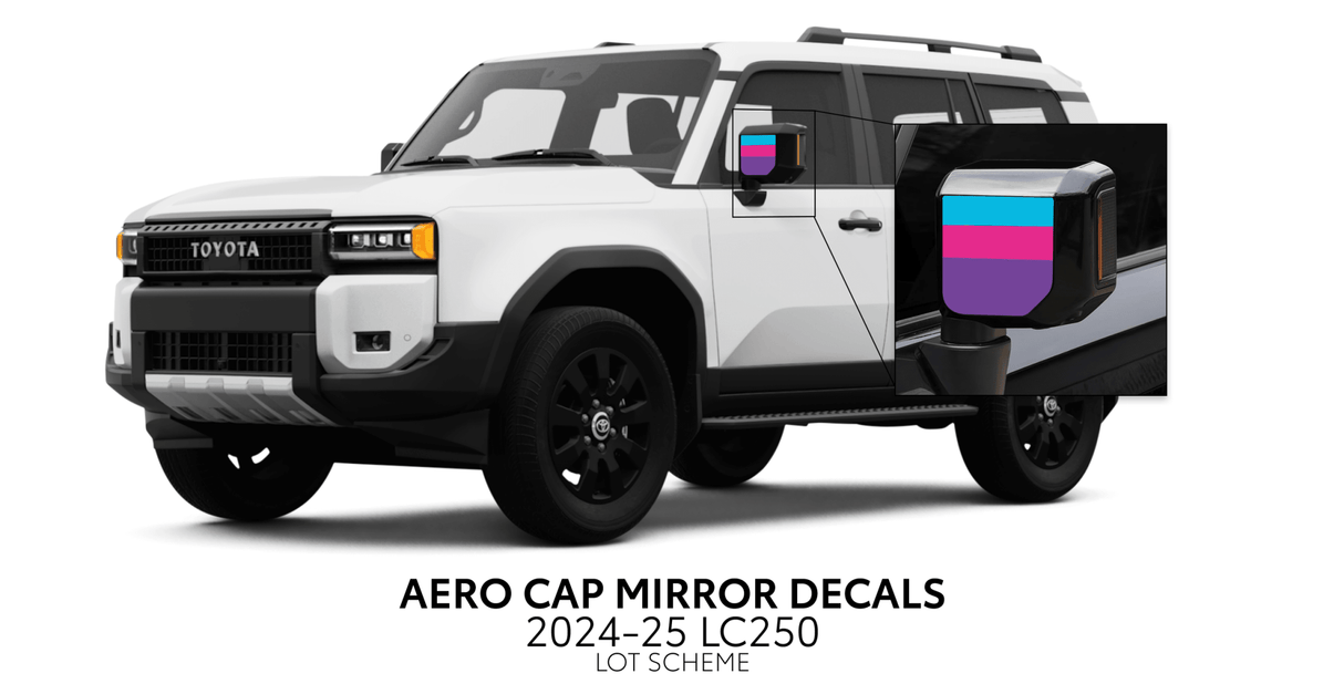 2024+ Land Cruiser 250 Aero Cap Mirror Decals - Xtrusion Overland
