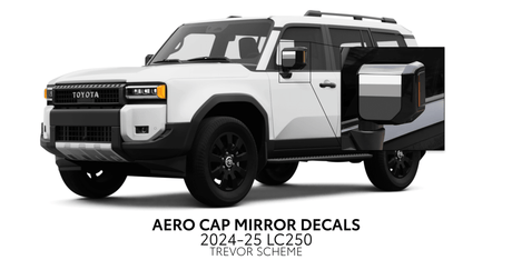 2024+ Land Cruiser 250 Aero Cap Mirror Decals - Xtrusion Overland