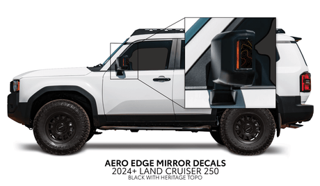 2024+ Land Cruiser 250 Aero Edge Mirror Decals - Xtrusion Overland