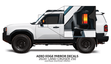 2024+ Land Cruiser 250 Aero Edge Mirror Decals - Xtrusion Overland