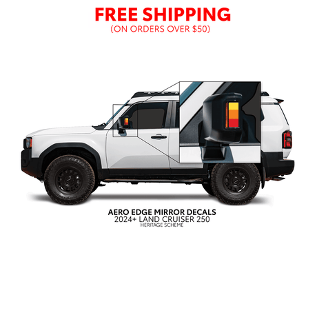 2024+ Land Cruiser 250 Aero Edge Mirror Decals - Xtrusion Overland