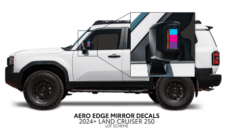 2024+ Land Cruiser 250 Aero Edge Mirror Decals - Xtrusion Overland
