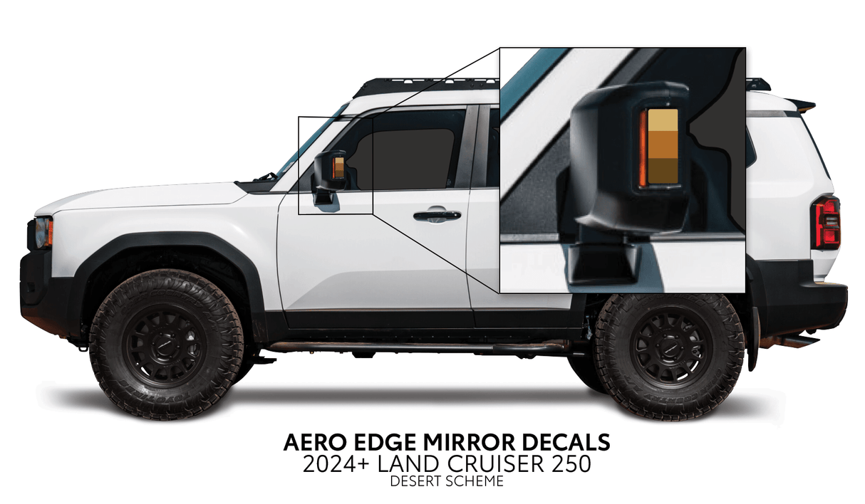 2024+ Land Cruiser 250 Aero Edge Mirror Decals - Xtrusion Overland