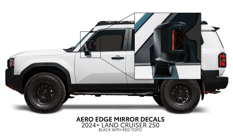 2024+ Land Cruiser 250 Aero Edge Mirror Decals - Xtrusion Overland