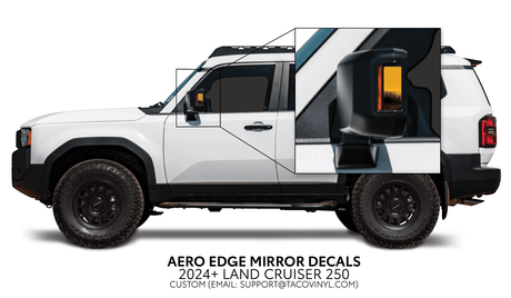 2024+ Land Cruiser 250 Aero Edge Mirror Decals - Xtrusion Overland