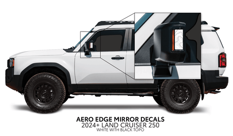 2024+ Land Cruiser 250 Aero Edge Mirror Decals - Xtrusion Overland