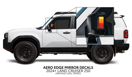 2024+ Land Cruiser 250 Aero Edge Mirror Decals - Xtrusion Overland