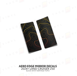 2024+ Land Cruiser 250 Aero Edge Mirror Decals - Xtrusion Overland