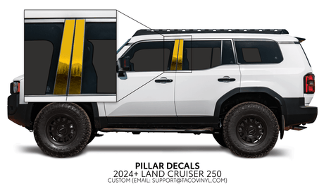 2024+ Land Cruiser 250 Door Pillar Decals - Xtrusion Overland