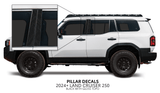 2024+ Land Cruiser 250 Door Pillar Decals - Xtrusion Overland