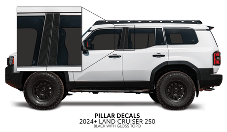2024+ Land Cruiser 250 Door Pillar Decals - Xtrusion Overland
