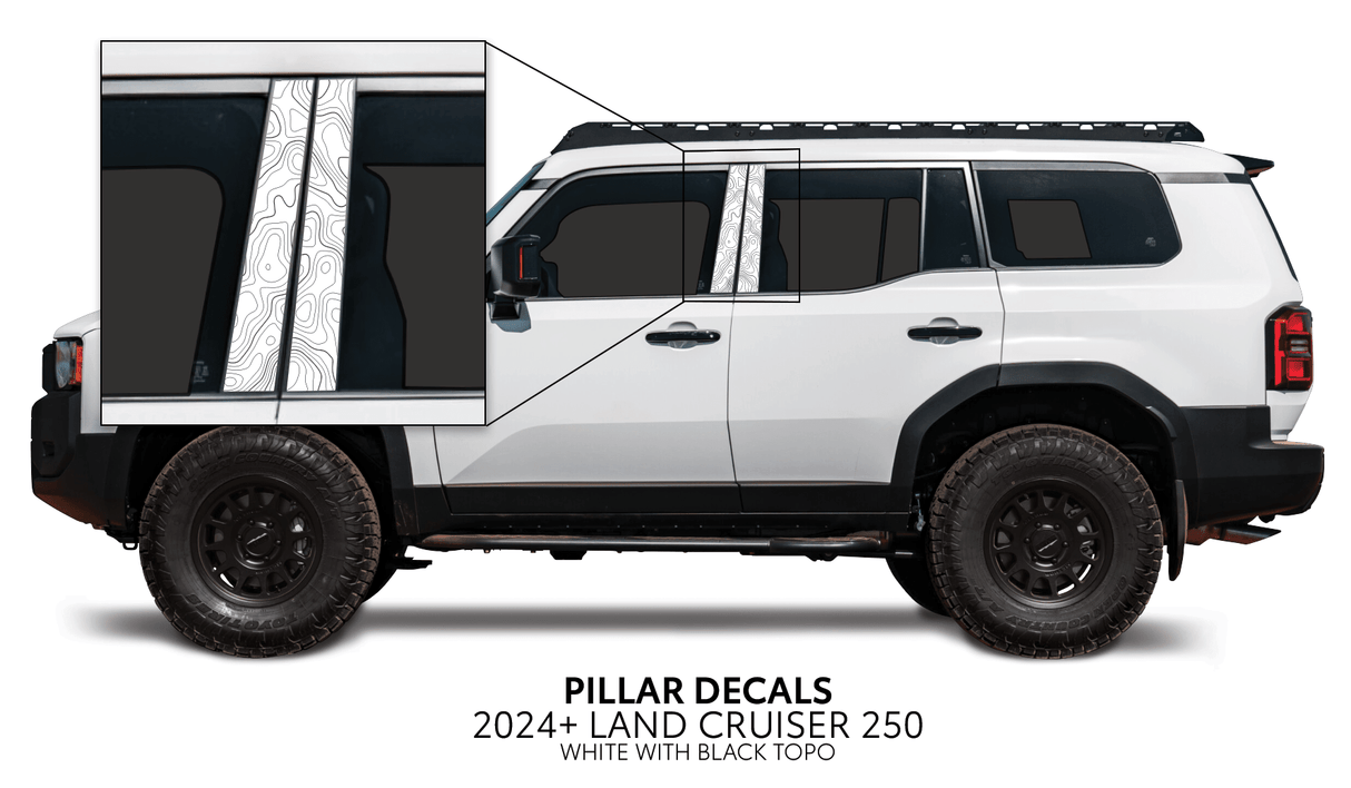2024+ Land Cruiser 250 Door Pillar Decals - Xtrusion Overland