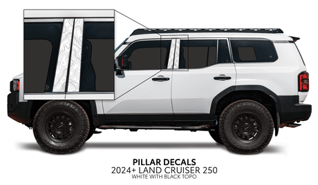 2024+ Land Cruiser 250 Door Pillar Decals - Xtrusion Overland