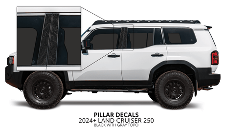 2024+ Land Cruiser 250 Door Pillar Decals - Xtrusion Overland