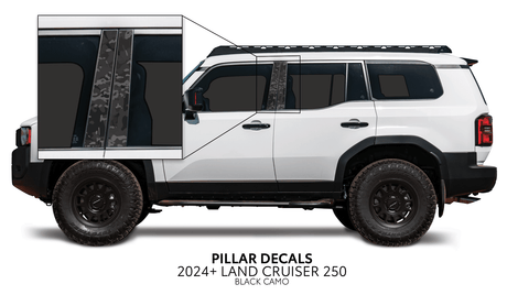 2024+ Land Cruiser 250 Door Pillar Decals - Xtrusion Overland