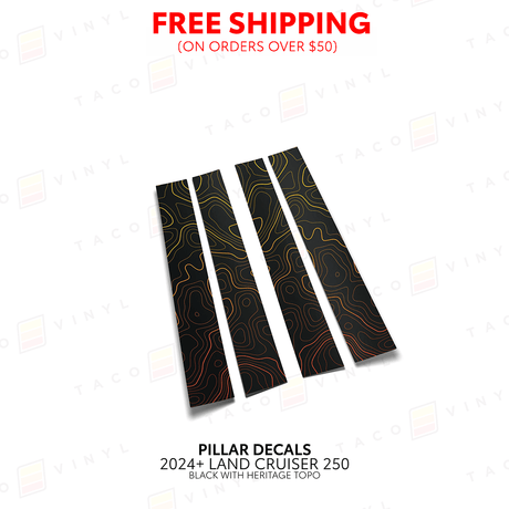 2024+ Land Cruiser 250 Door Pillar Decals - Xtrusion Overland