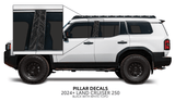 2024+ Land Cruiser 250 Door Pillar Decals - Xtrusion Overland