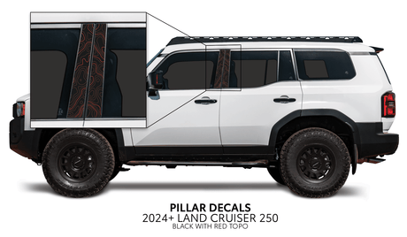 2024+ Land Cruiser 250 Door Pillar Decals - Xtrusion Overland