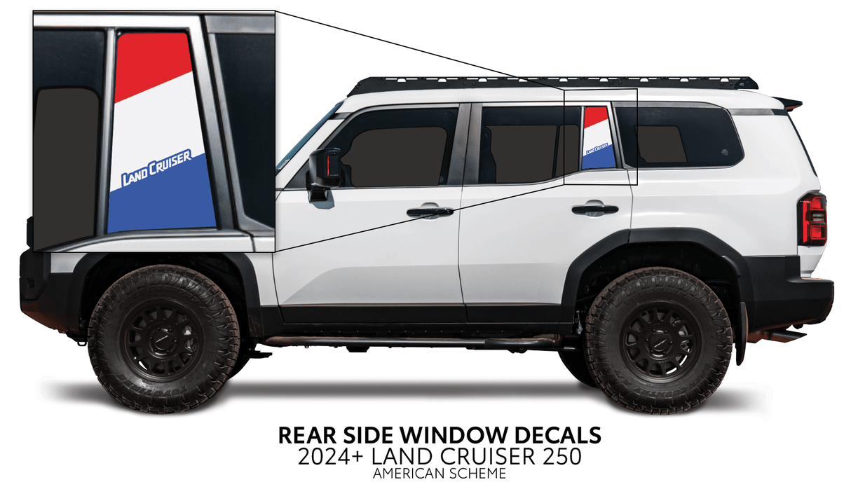 2024+ Land Cruiser 250 Rear Side Window Decal - Xtrusion Overland