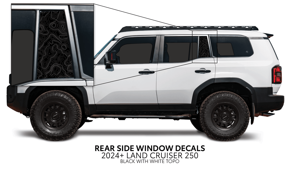 2024+ Land Cruiser 250 Rear Side Window Decal - Xtrusion Overland