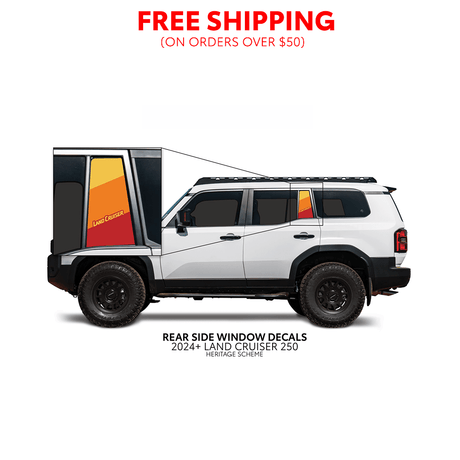 2024+ Land Cruiser 250 Rear Side Window Decal - Xtrusion Overland