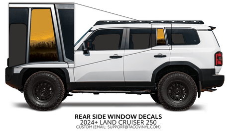 2024+ Land Cruiser 250 Rear Side Window Decal - Xtrusion Overland