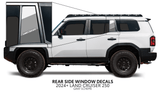 2024+ Land Cruiser 250 Rear Side Window Decal - Xtrusion Overland