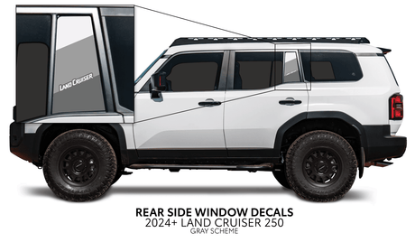 2024+ Land Cruiser 250 Rear Side Window Decal - Xtrusion Overland