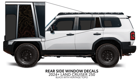 2024+ Land Cruiser 250 Rear Side Window Decal - Xtrusion Overland