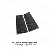 2024+ Land Cruiser 250 Rear Side Window Decal - Xtrusion Overland