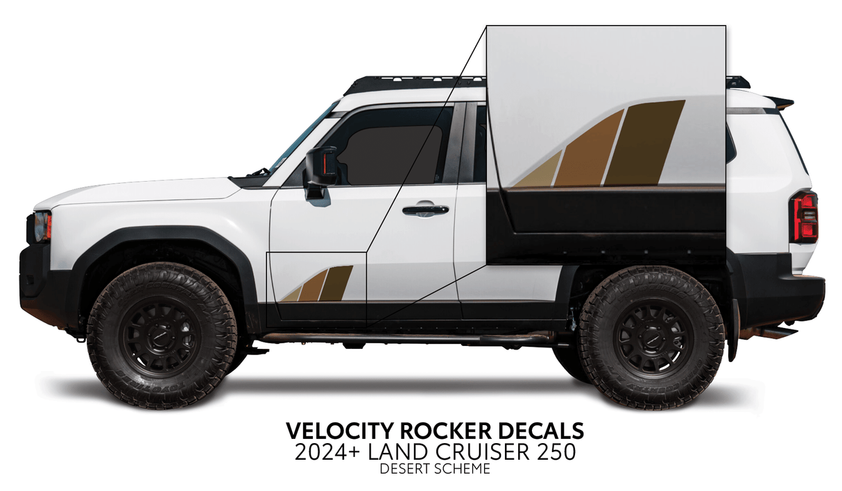 2024+ Land Cruiser 250 Velocity Lower Rocker Decals - Xtrusion Overland