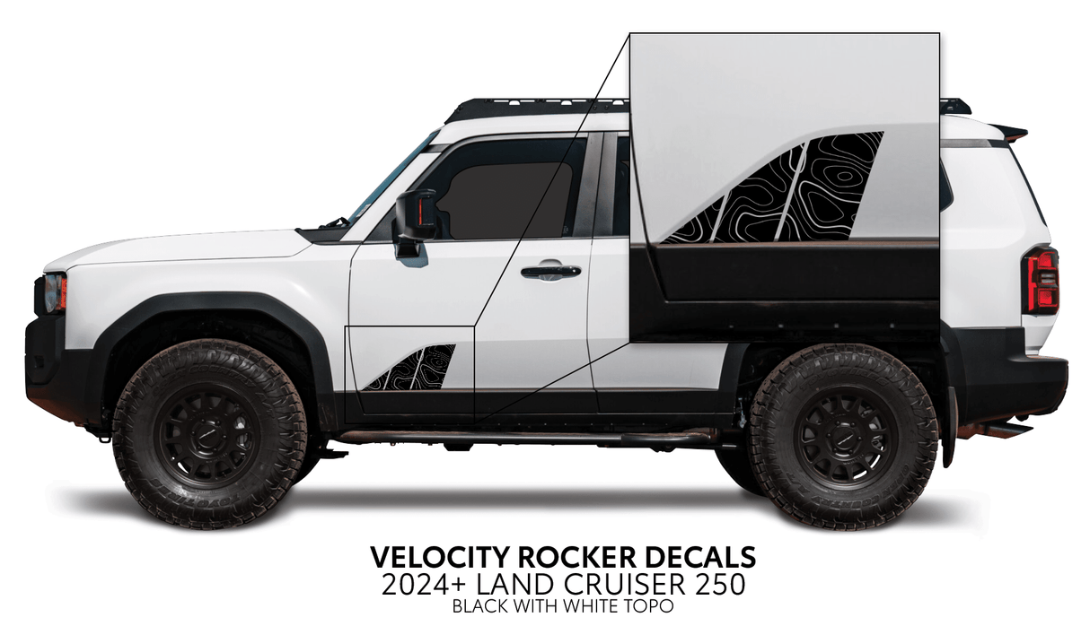 2024+ Land Cruiser 250 Velocity Lower Rocker Decals - Xtrusion Overland