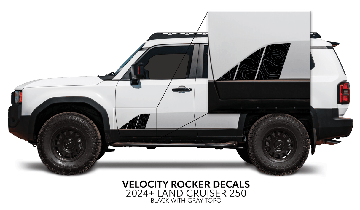 2024+ Land Cruiser 250 Velocity Lower Rocker Decals - Xtrusion Overland
