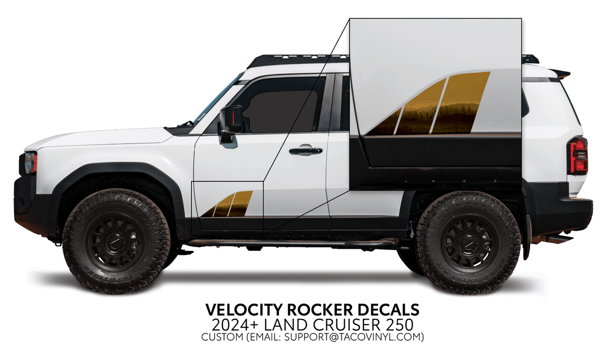2024+ Land Cruiser 250 Velocity Lower Rocker Decals - Xtrusion Overland