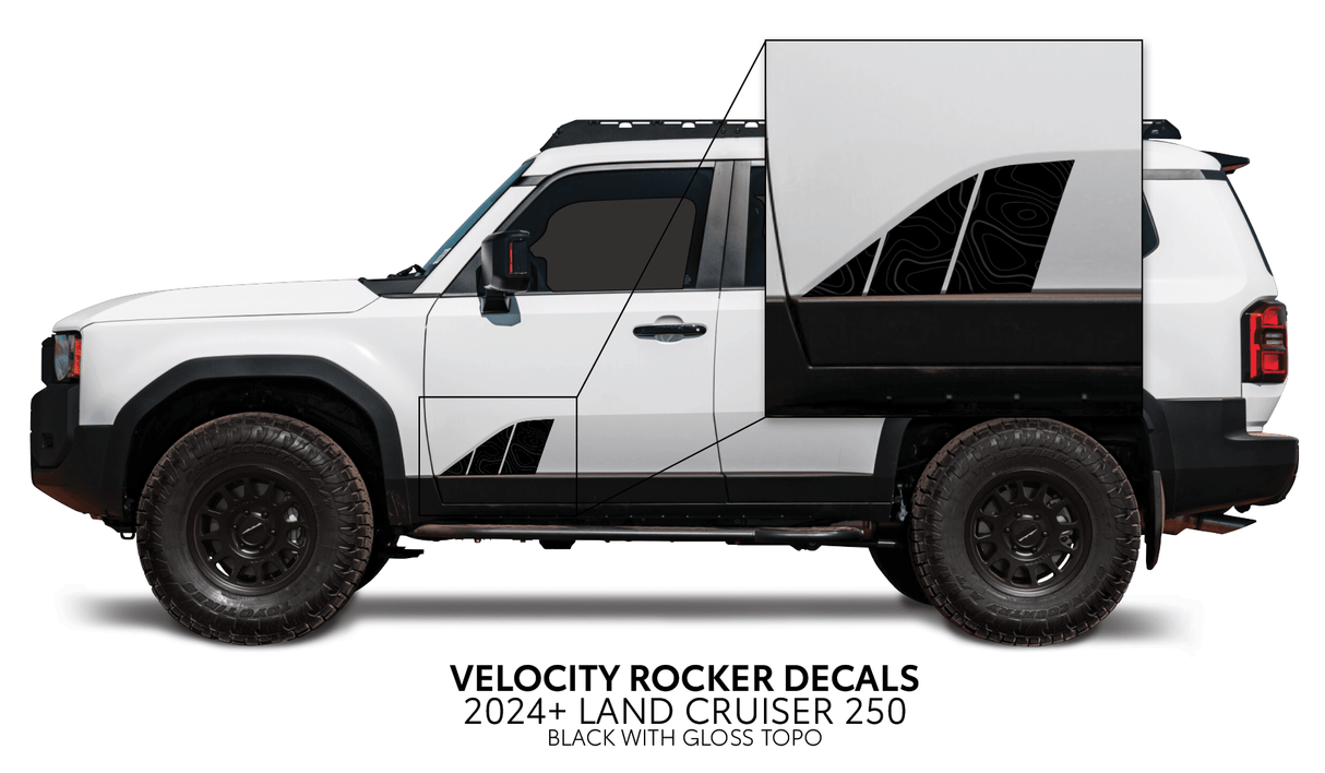 2024+ Land Cruiser 250 Velocity Lower Rocker Decals - Xtrusion Overland