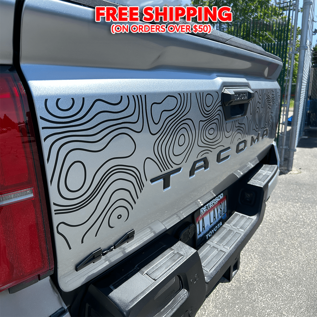 2024+ Tacoma Tailgate Topo Decal - Xtrusion Overland
