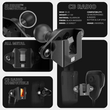 2024+ Toyota Tacoma & 2025+ Toyota 4Runner Passenger Side Grab Handle Mount with CB Radio Microphone Holder Holder - Xtrusion Overland