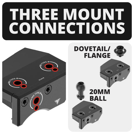2024+ Toyota Tacoma (8" Screen ONLY) & 2025+ 4Runner LINK™ Dash Clip with 20mm Metal Ball & Dovetail - Xtrusion Overland