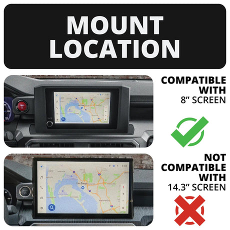 2024+ Toyota Tacoma (8" Screen ONLY) & 2025+ 4Runner LINK™ Dash Clip with MagSafe Charging Phone Holder - Xtrusion Overland
