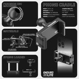 20LITE Phone Holder | Slim Track Base | 2" DuraLock Arm - Xtrusion Overland