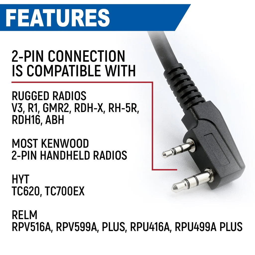 Rugged Radios BUNDLE - Rugged GMR2 GMRS and FRS Band Radio with Hand Mic